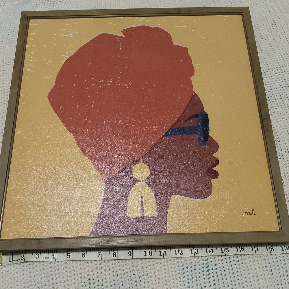 Stylish Wall Art with Red and Gold Tones